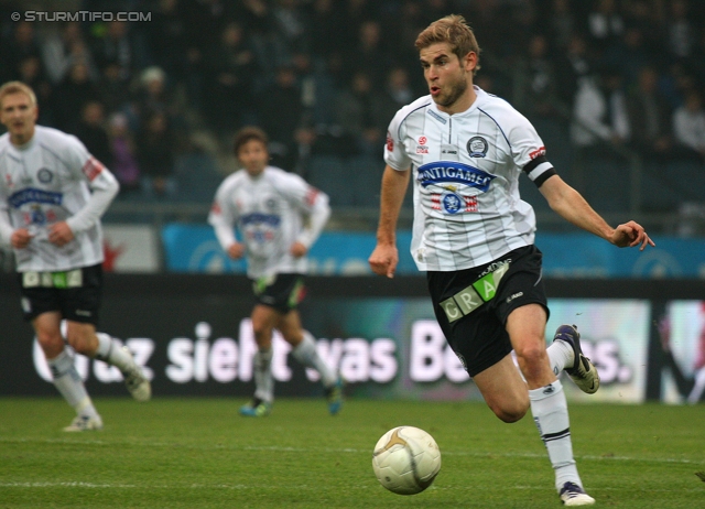 Sturm Graz - Kapfenberg
Oesterreichische Fussball Bundesliga, 14. Runde,  SK Sturm Graz - Kapfenberger SV, Stadion Liebenau Graz, 6.11.2011. 

Foto zeigt Manuel Weber (Sturm)
