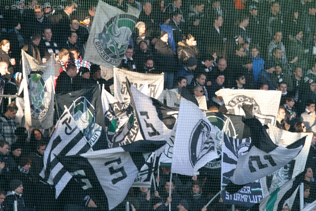 Sturm Graz - Admira
Oesterreichische Fussball Bundesliga, 16. Runde,  SK Sturm Graz - FC Admira, Stadion Liebenau Graz, 27.11.2011. 

Foto zeigt Fans von Sturm
