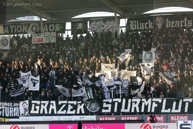 Sturm Graz - Admira
Oesterreichische Fussball Bundesliga, 16. Runde,  SK Sturm Graz - FC Admira, Stadion Liebenau Graz, 27.11.2011. 

Foto zeigt Fans von Sturm
