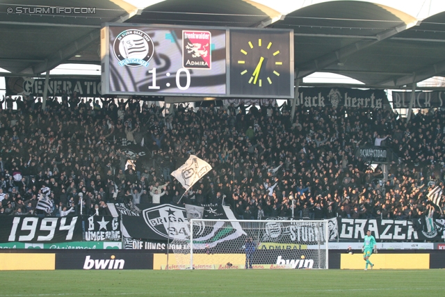 Sturm Graz - Admira
Oesterreichische Fussball Bundesliga, 16. Runde,  SK Sturm Graz - FC Admira, Stadion Liebenau Graz, 27.11.2011. 

Foto zeigt Fans von Sturm
