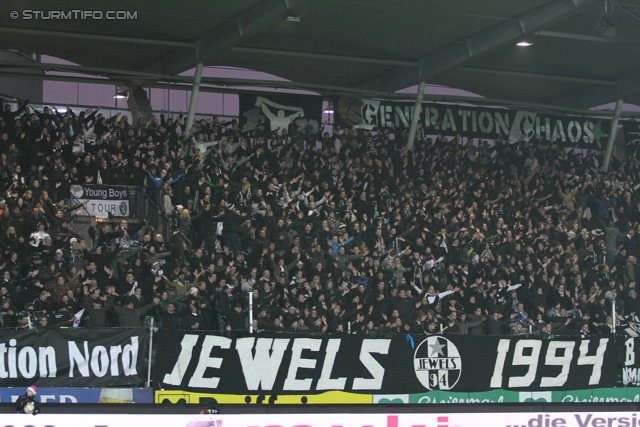 Sturm Graz - Admira
Oesterreichische Fussball Bundesliga, 16. Runde,  SK Sturm Graz - FC Admira, Stadion Liebenau Graz, 27.11.2011. 

Foto zeigt Fans von Sturm
