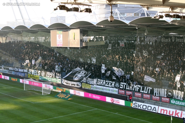 Sturm Graz - Admira
Oesterreichische Fussball Bundesliga, 16. Runde,  SK Sturm Graz - FC Admira, Stadion Liebenau Graz, 27.11.2011. 

Foto zeigt Fans von Sturm
