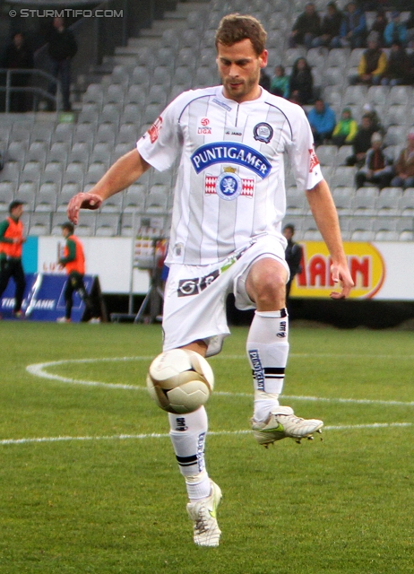 Innsbruck - Sturm Graz
Oesterreichische Fussball Bundesliga, 17. Runde, FC Wacker Innsbruck - SK Sturm Graz, Tivoli Neu Innsbruck, 4.12.2011. 

Foto zeigt Juergen Saeumel (Sturm)
