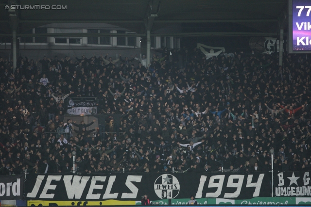 Sturm Graz - AEK Athen
UEFA Europa League Gruppenphase 6. Spieltag, SK Sturm Graz - AEK Athen, Stadion Liebenau Graz, 14.12.2011. 

Foto zeigt Fans von Sturm
