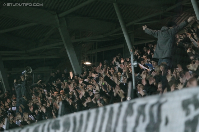 Sturm Graz - AEK Athen
UEFA Europa League Gruppenphase 6. Spieltag, SK Sturm Graz - AEK Athen, Stadion Liebenau Graz, 14.12.2011. 

Foto zeigt Fans von Sturm
