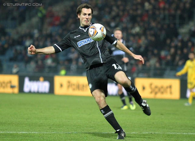 Sturm Graz - AEK Athen
UEFA Europa League Gruppenphase 6. Spieltag, SK Sturm Graz - AEK Athen, Stadion Liebenau Graz, 14.12.2011. 

Foto zeigt Thomas Burgstaller (Sturm)
