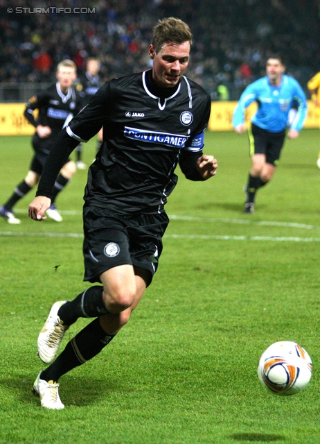 Sturm Graz - AEK Athen
UEFA Europa League Gruppenphase 6. Spieltag, SK Sturm Graz - AEK Athen, Stadion Liebenau Graz, 14.12.2011. 

Foto zeigt Roman Kienast (Sturm)
