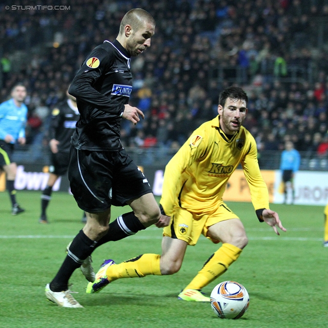 Sturm Graz - AEK Athen
UEFA Europa League Gruppenphase 6. Spieltag, SK Sturm Graz - AEK Athen, Stadion Liebenau Graz, 14.12.2011. 

Foto zeigt Patrick Wolf (Sturm)
