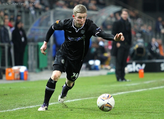 Sturm Graz - AEK Athen
UEFA Europa League Gruppenphase 6. Spieltag, SK Sturm Graz - AEK Athen, Stadion Liebenau Graz, 14.12.2011. 

Foto zeigt Florian Kainz (Sturm)
