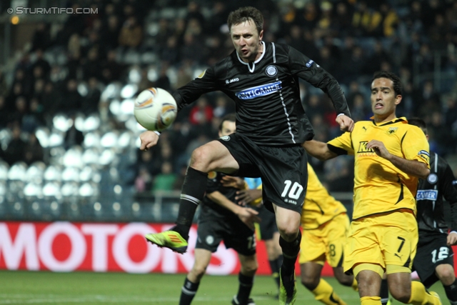 Sturm Graz - AEK Athen
UEFA Europa League Gruppenphase 6. Spieltag, SK Sturm Graz - AEK Athen, Stadion Liebenau Graz, 14.12.2011. 

Foto zeigt Samir Muratovic (Sturm)
