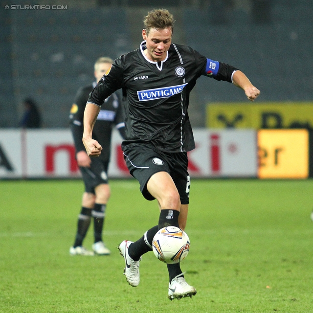 Sturm Graz - AEK Athen
UEFA Europa League Gruppenphase 6. Spieltag, SK Sturm Graz - AEK Athen, Stadion Liebenau Graz, 14.12.2011. 

Foto zeigt Roman Kienast (Sturm)
