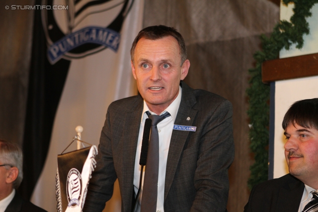 ao. Generalversammlung Sturm
Oesterreichische Fussball Bundesliga, Ausserordentliche Generalversammlung SK Sturm, Brauhaus Puntigam Graz, 17.1.2012. 

Foto zeigt Gerald Stockenhuber (Praesident Sturm)
