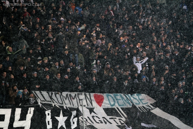 Sturm Graz - Mattersburg
Oesterreichische Fussball Bundesliga, 20. Runde,  SK Sturm Graz - SV Mattersburg, Stadion Liebenau Graz, 11.02.2012. 

Foto zeigt Fans von Sturm
