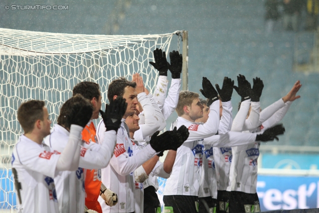 Sturm Graz - Mattersburg
Oesterreichische Fussball Bundesliga, 20. Runde,  SK Sturm Graz - SV Mattersburg, Stadion Liebenau Graz, 11.02.2012. 

Foto zeigt die Mannschaft von Sturm
