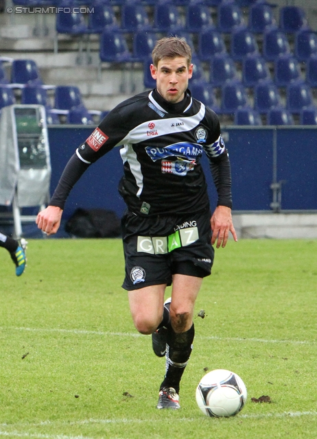 Salzburg - Sturm Graz
Oesterreichische Fussball Bundesliga, 21. Runde,  RB Salzburg - SK Sturm Graz, Stadion Wals-Siezenheim, 19.02.2012. 

Foto zeigt Andreas Hoelzl (Sturm)
