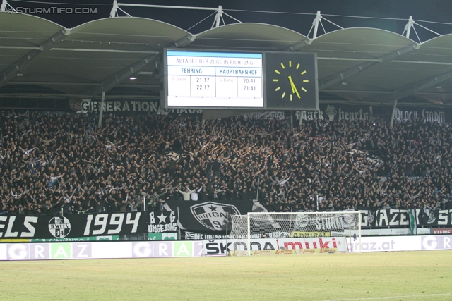 Sturm Graz - Rapid
Oesterreichische Fussball Bundesliga, 22. Runde, SK Sturm Graz - SK Rapid Wien, Stadion Liebenau Graz, 25.02.2012. 

Foto zeigt Fans von Sturm
