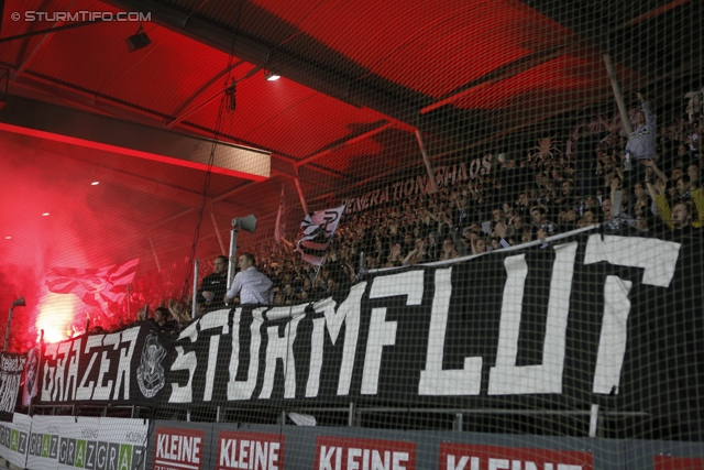 Sturm Graz - Rapid
Oesterreichische Fussball Bundesliga, 22. Runde, SK Sturm Graz - SK Rapid Wien, Stadion Liebenau Graz, 25.02.2012. 

Foto zeigt Fans von Sturm
