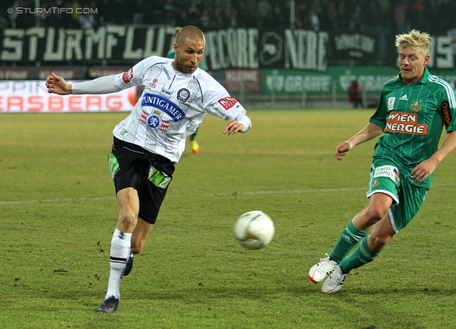 Sturm Graz - Rapid
Oesterreichische Fussball Bundesliga, 22. Runde, SK Sturm Graz - SK Rapid Wien, Stadion Liebenau Graz, 25.02.2012. 

Foto zeigt Patrick Wolf (Sturm) und Thomas Prager (Rapid)
