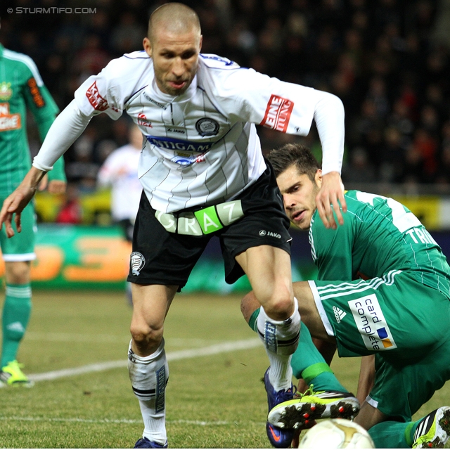 Sturm Graz - Rapid
Oesterreichische Fussball Bundesliga, 22. Runde, SK Sturm Graz - SK Rapid Wien, Stadion Liebenau Graz, 25.02.2012. 

Foto zeigt Patrick Wolf (Sturm)
