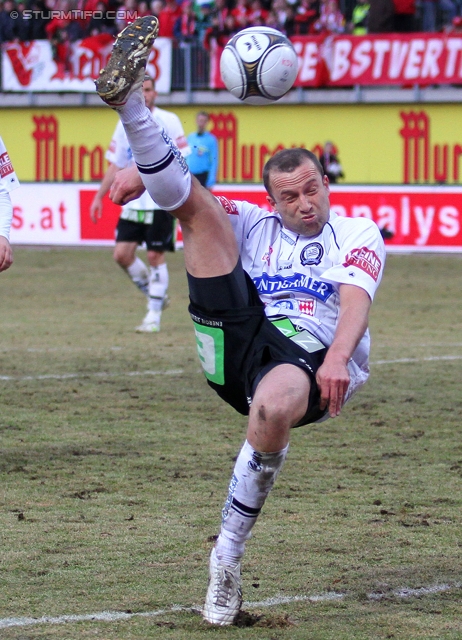 Kapfenberg - Sturm Graz
Oesterreichische Fussball Bundesliga, 23. Runde, Kapfenberger SV - SK Sturm Graz, Franz-Fekete-Stadion Kapfenberg, 04.03.2012. 

Foto zeigt Ferdinand Feldhofer (Sturm) 
