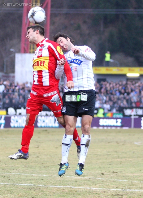 Kapfenberg - Sturm Graz
Oesterreichische Fussball Bundesliga, 23. Runde, Kapfenberger SV - SK Sturm Graz, Franz-Fekete-Stadion Kapfenberg, 04.03.2012. 

Foto zeigt Joachim Standfest (Sturm)
