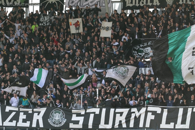 Sturm Graz - Wr. Neustadt
Oesterreichische Fussball Bundesliga, 24. Runde, SK Sturm Graz - SC Wiener Neustadt, Stadion Liebenau Graz, 10.3.2012. 

Foto zeigt Fans von Sturm
