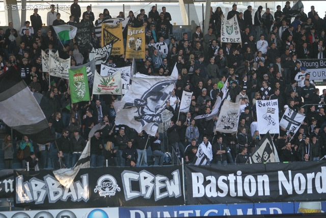 Sturm Graz - Wr. Neustadt
Oesterreichische Fussball Bundesliga, 24. Runde, SK Sturm Graz - SC Wiener Neustadt, Stadion Liebenau Graz, 10.3.2012. 

Foto zeigt Fans von Sturm
