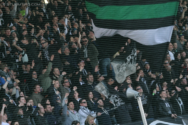 Sturm Graz - Wr. Neustadt
Oesterreichische Fussball Bundesliga, 24. Runde, SK Sturm Graz - SC Wiener Neustadt, Stadion Liebenau Graz, 10.3.2012. 

Foto zeigt Fans von Sturm
