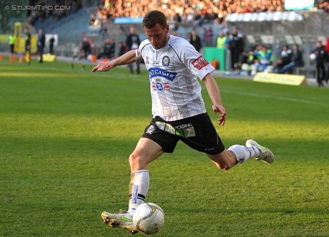 Sturm Graz - Wr. Neustadt
Oesterreichische Fussball Bundesliga, 24. Runde, SK Sturm Graz - SC Wiener Neustadt, Stadion Liebenau Graz, 10.3.2012. 

Foto zeigt Juergen Saeumel (Sturm)
