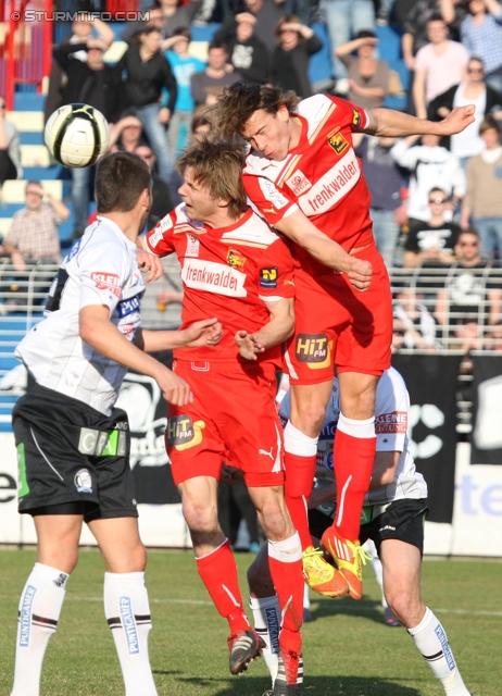 Admira - Sturm Graz
Oesterreichische Fussball Bundesliga, 25. Runde, FC Admira - SK Sturm Graz, Stadion Suedstadt Maria Enzersdorf, 18.3.2012. 

Foto zeigt Darko Bodul (Sturm)
Schlüsselwörter: kopfball