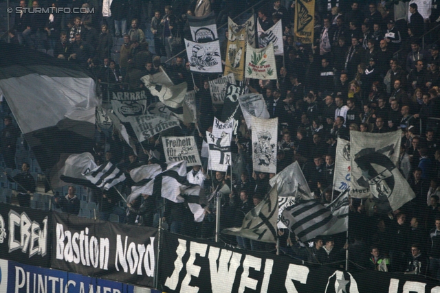 Sturm Graz - Innsbruck
Oesterreichische Fussball Bundesliga, 26. Runde,  SK Sturm Graz - FC Wacker Innsbruck, Stadion Liebenau Graz, 21.03.2012. 

Foto zeigt Fans von Sturm
