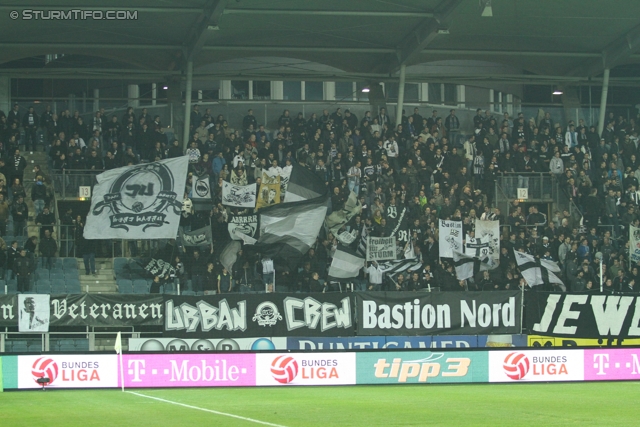 Sturm Graz - Innsbruck
Oesterreichische Fussball Bundesliga, 26. Runde,  SK Sturm Graz - FC Wacker Innsbruck, Stadion Liebenau Graz, 21.03.2012. 

Foto zeigt Fans von Sturm
