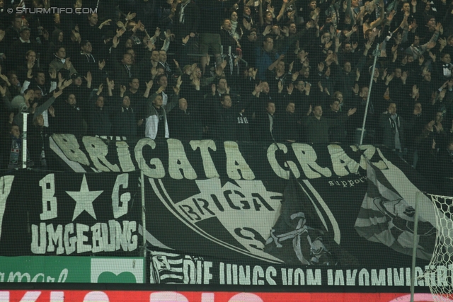 Sturm Graz - Innsbruck
Oesterreichische Fussball Bundesliga, 26. Runde,  SK Sturm Graz - FC Wacker Innsbruck, Stadion Liebenau Graz, 21.03.2012. 

Foto zeigt Fans von Sturm
