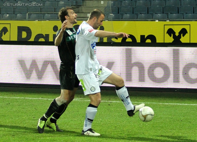 Sturm Graz - Innsbruck
Oesterreichische Fussball Bundesliga, 26. Runde,  SK Sturm Graz - FC Wacker Innsbruck, Stadion Liebenau Graz, 21.03.2012. 

Foto zeigt Mario Haas (Sturm)
