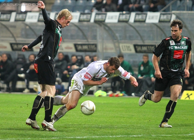 Sturm Graz - Innsbruck
Oesterreichische Fussball Bundesliga, 26. Runde,  SK Sturm Graz - FC Wacker Innsbruck, Stadion Liebenau Graz, 21.03.2012. 

Foto zeigt Juergen Saeumel (Sturm)
Schlüsselwörter: foul