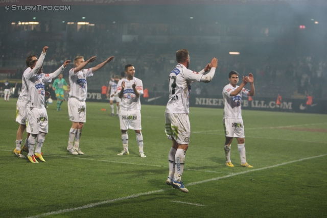 Austria Wien - Sturm Graz
Oesterreichische Fussball Bundesliga, 27. Runde,  FK Austira Wien - SK Sturm Graz, Franz-Horr-Stadion Wien, 24.03.2012. 

Foto zeigt die Mannschaft von Sturm
