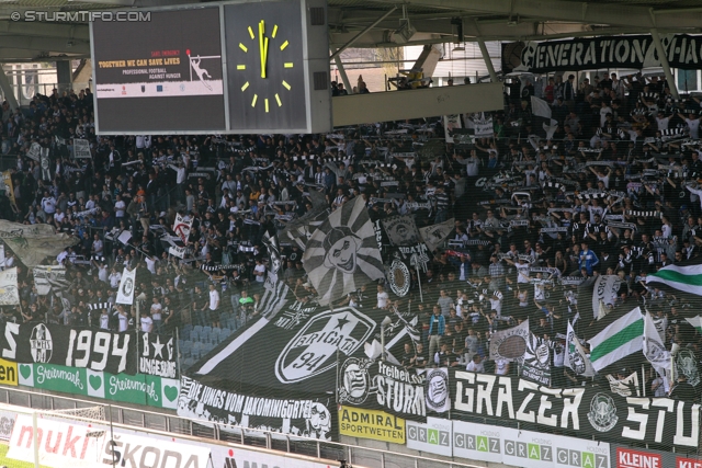 Sturm Graz - Ried
Oesterreichische Fussball Bundesliga, 28. Runde,  SK Sturm Graz - SV Ried, Stadion Liebenau Graz, 31.03.2012. 

Foto zeigt Fans von Sturm
