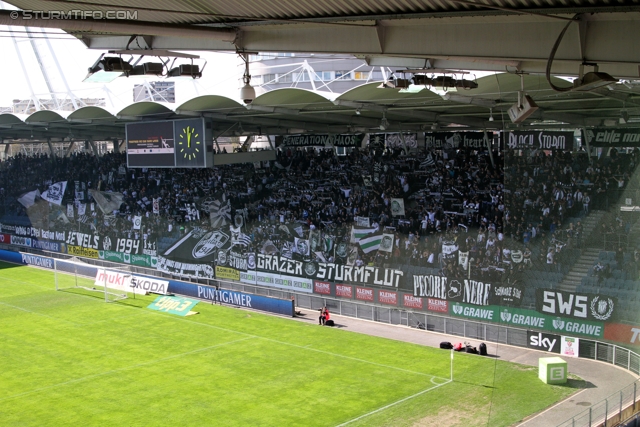 Sturm Graz - Ried
Oesterreichische Fussball Bundesliga, 28. Runde,  SK Sturm Graz - SV Ried, Stadion Liebenau Graz, 31.03.2012. 

Foto zeigt Fans von Sturm
