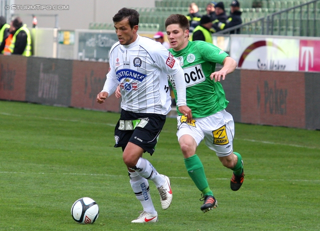 Sturm Graz - Ried
Oesterreichische Fussball Bundesliga, 29. Runde,  SV Mattersburg - SK Sturm Graz, Pappelstadion Mattersburg, 08.04.2012. 

Foto zeigt Haris Bukva (Sturm)
