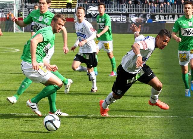 Sturm Graz - Ried
Oesterreichische Fussball Bundesliga, 29. Runde,  SV Mattersburg - SK Sturm Graz, Pappelstadion Mattersburg, 08.04.2012. 

Foto zeigt Rubin Rafael Okotie (Sturm)
