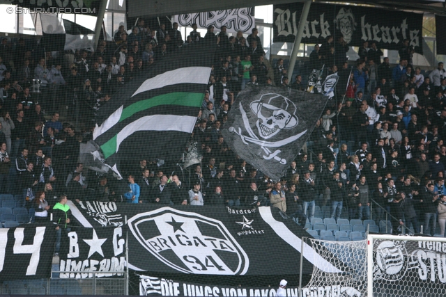 Sturm Graz - Hartberg
OEFB Cup, Viertelfinale,  SK Sturm Graz - TSV Hartberg, Stadion Liebenau Graz, 11.04.2012. 

Foto zeigt Fans von Sturm
