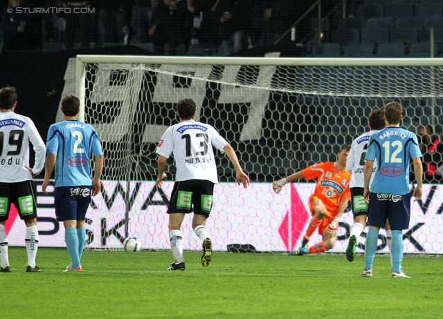 Sturm Graz - Hartberg
OEFB Cup, Viertelfinale,  SK Sturm Graz - TSV Hartberg, Stadion Liebenau Graz, 11.04.2012. 

Foto zeigt Darko Bodul (Sturm), Vait Ismaili (Hartberg), Thomas Burgstaller (Sturm), Christian Gratzei (Sturm) und Stefan Rakowitz (Hartberg)
Schlüsselwörter: elfer tor