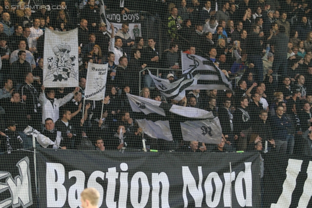 Sturm Graz - Salzburg
Oesterreichische Fussball Bundesliga, 30. Runde,  SK Sturm Graz - RB Salzburg, Stadion Liebenau Graz, 14.04.2012. 

Foto zeigt Fans von Sturm
