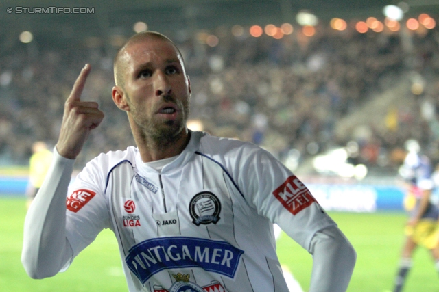 Sturm Graz - Salzburg
Oesterreichische Fussball Bundesliga, 30. Runde,  SK Sturm Graz - RB Salzburg, Stadion Liebenau Graz, 14.04.2012. 

Foto zeigt Patrick Wolf (Sturm)
Schlüsselwörter: torjubel