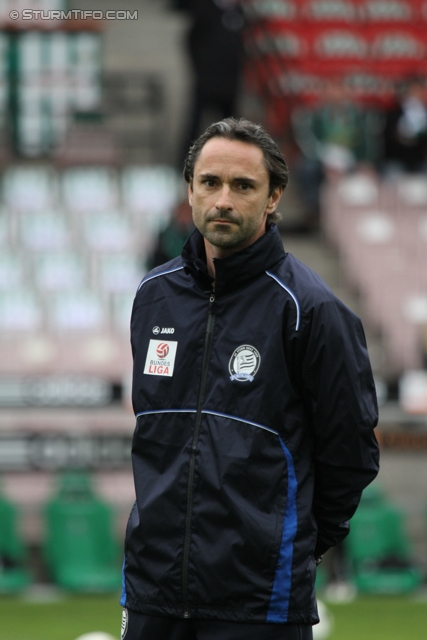 Rapid Wien - Sturm Graz
Oesterreichische Fussball Bundesliga, 31. Runde,  SK Rapid Wien - SK Sturm Graz, Gerhard Hanappi Stadion Wien, 22.04.2012. 

Foto zeigt Guenther Neukirchner (Co-Trainer Sturm)
