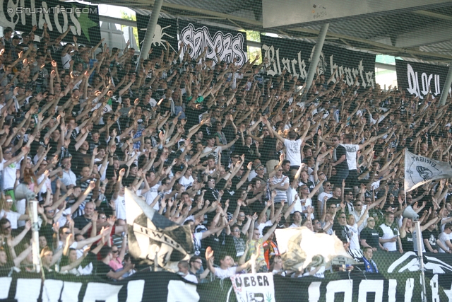 Sturm Graz - Kapfenberg
Oesterreichische Fussball Bundesliga, 32. Runde,  SK Sturm Graz - Kapfenberger SV 1919, Stadion Liebenau Graz, 28.04.2012. 

Foto zeigt Fans von Sturm
