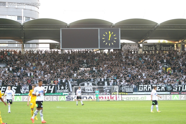 Sturm Graz - Kapfenberg
Oesterreichische Fussball Bundesliga, 32. Runde,  SK Sturm Graz - Kapfenberger SV 1919, Stadion Liebenau Graz, 28.04.2012. 

Foto zeigt Fans von Sturm
