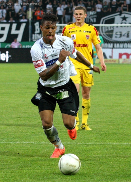 Sturm Graz - Kapfenberg
Oesterreichische Fussball Bundesliga, 32. Runde,  SK Sturm Graz - Kapfenberger SV 1919, Stadion Liebenau Graz, 28.04.2012. 

Foto zeigt Rubin Rafael Okotie (Sturm)
