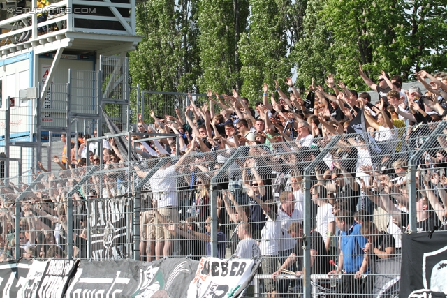 Wr. Neustadt - Sturm Graz
Oesterreichische Fussball Bundesliga, 33. Runde,  SC Wiener Neustadt - SK Sturm Graz, Stadion Wiener Neustadt, 05.05.2012. 

Foto zeigt Fans von Sturm
