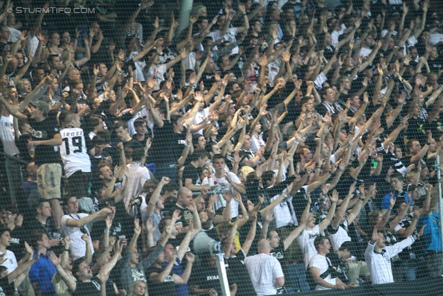 Sturm Graz - Admira
Oesterreichische Fussball Bundesliga, 34. Runde,  SK Sturm Graz - FC Admira, Stadion Liebenau Graz, 10.05.2012. 

Foto zeigt Fans von Sturm
